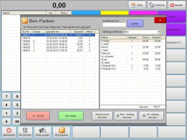 Software Handel PLUS 4.1 Bon parken